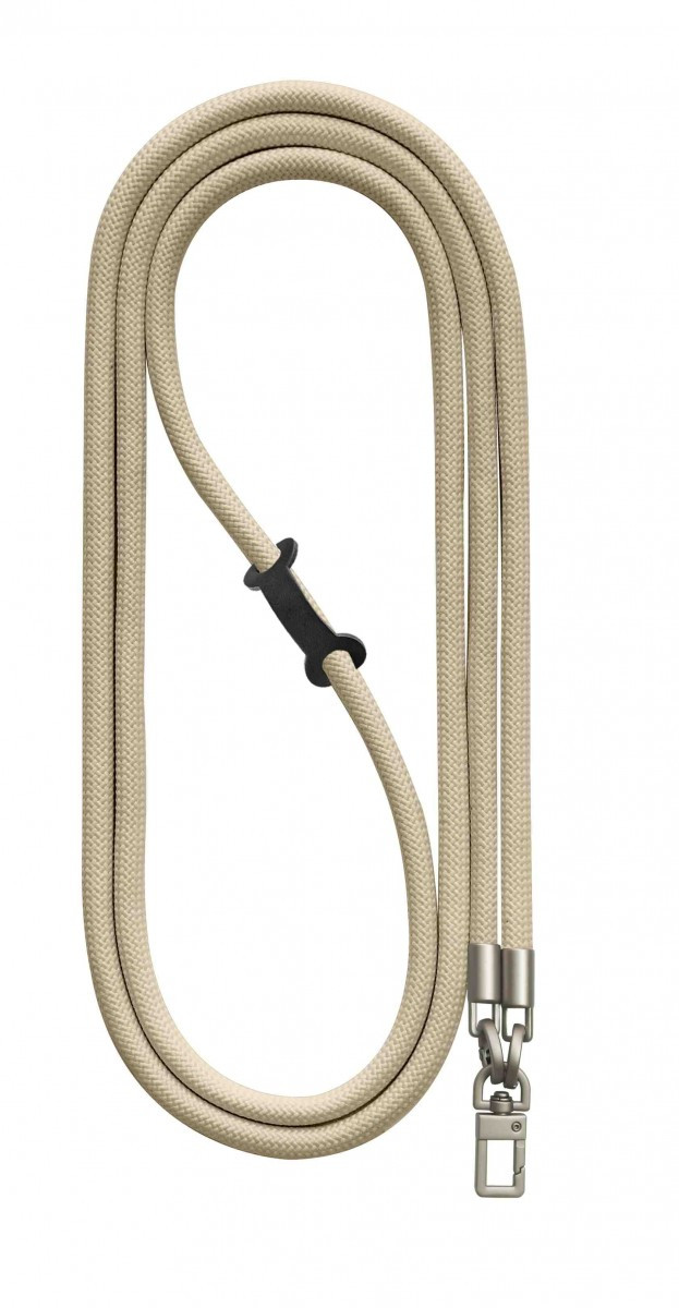 Luxusní šňůrka na mobil TopQ Royal Cord Silver béžová 8 mm 128844
