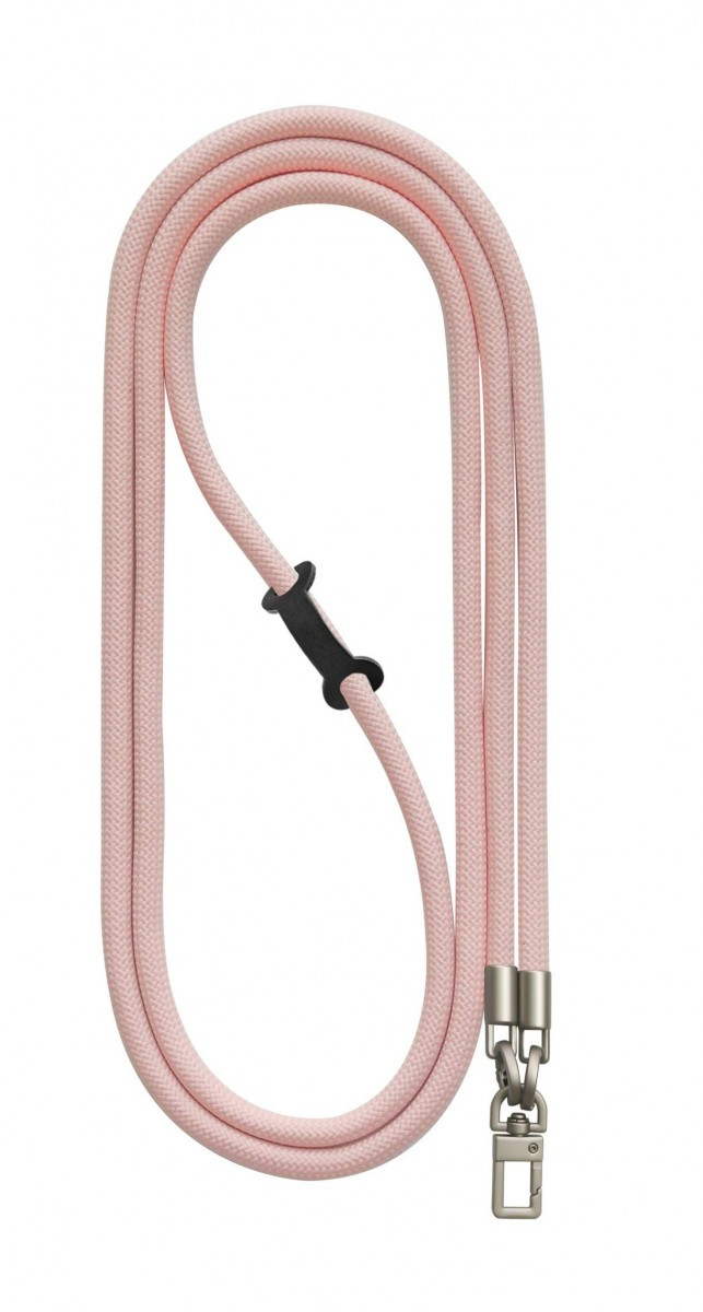 Luxusní šňůrka na mobil TopQ Royal Cord Silver světle růžová 8 mm 128843