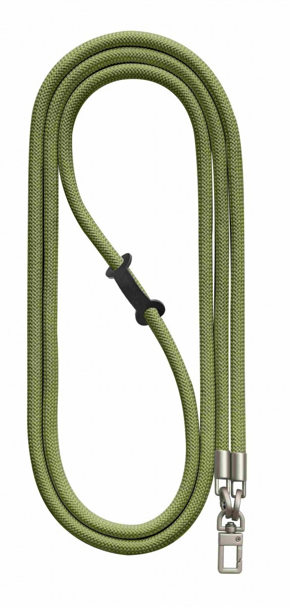 Luxusní šňůrka na mobil TopQ Royal Cord Silver zelená 8 mm 128840