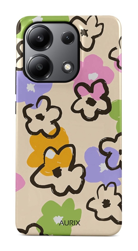 Kryt AURIX Xiaomi Redmi Note 13 Pro pevný Flower Drawing 127007