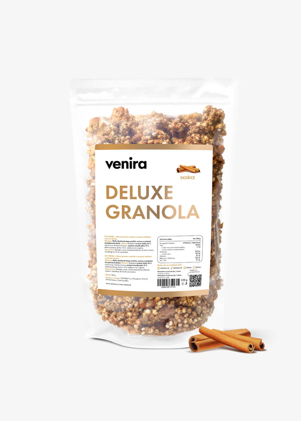 VENIRA deluxe granola, skořice, 350 g