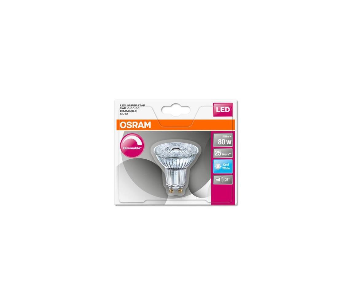 Osram LED Stmívatelná žárovka GU10/8W/230V 4000K - Osram