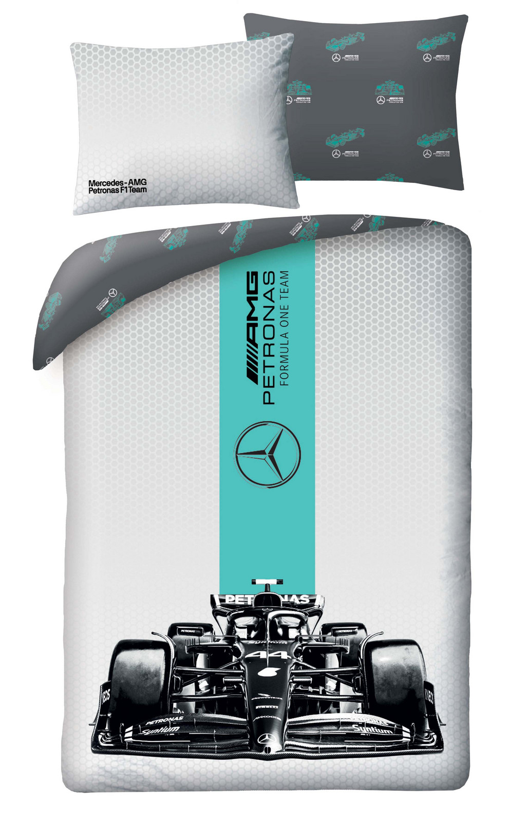 Halantex Bavlněné povlečení 140x200 + 70x90 cm - Mercedes F1 Team