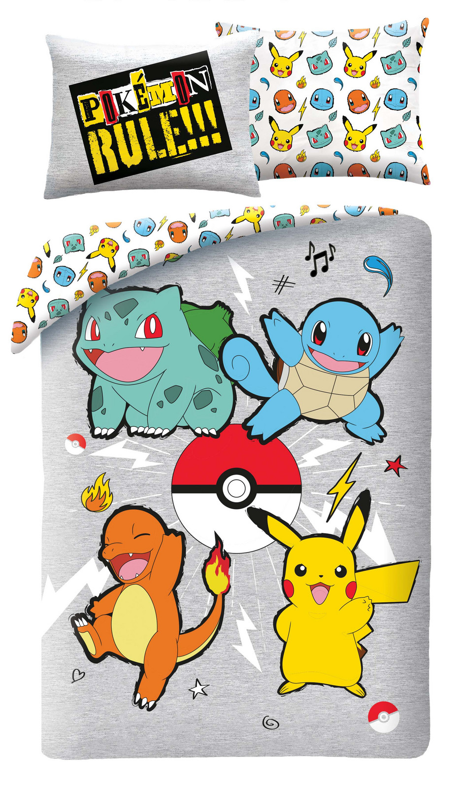 Halantex Povlečení z mikrovlákna 140x200 + 70x90 cm - Pokémon Rule