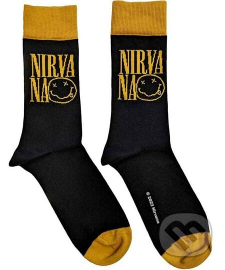 Unisex ponožky Nirvana: Logo Stacked (veľkosť EU 40-45) - Nirvana