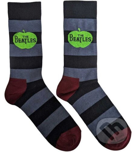 Unisex ponožky The Beatles: Logo jablka a pruhy (veľkosť EU 39-45)