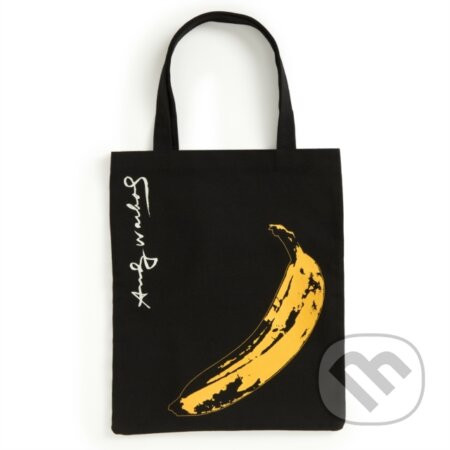 Warhol Banana Canvas Tote Bag - Black - Galison