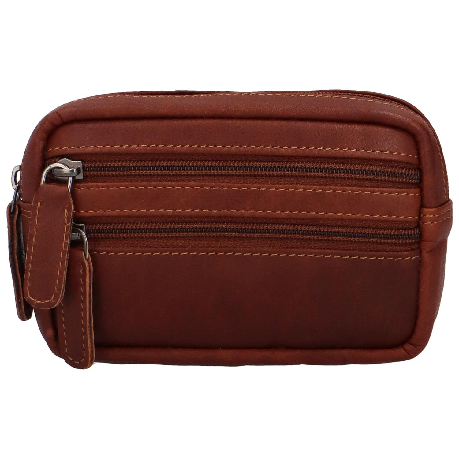 Pánská kožená kapsa na opasek světle hnědá - Greenwood Snedio hnědá