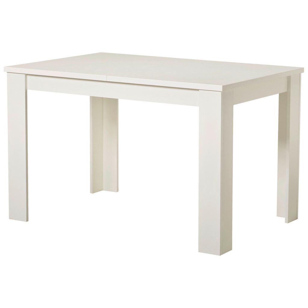 Carryhome VÝSUVNÝ STŮL, bílá, 120-153/75/80 cm