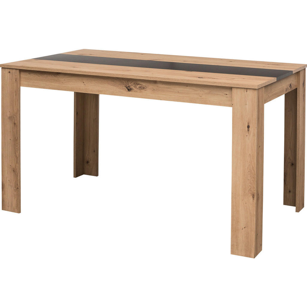 Carryhome JÍDELNÍ STŮL, černá, dub artisan, 135/75/80 cm
