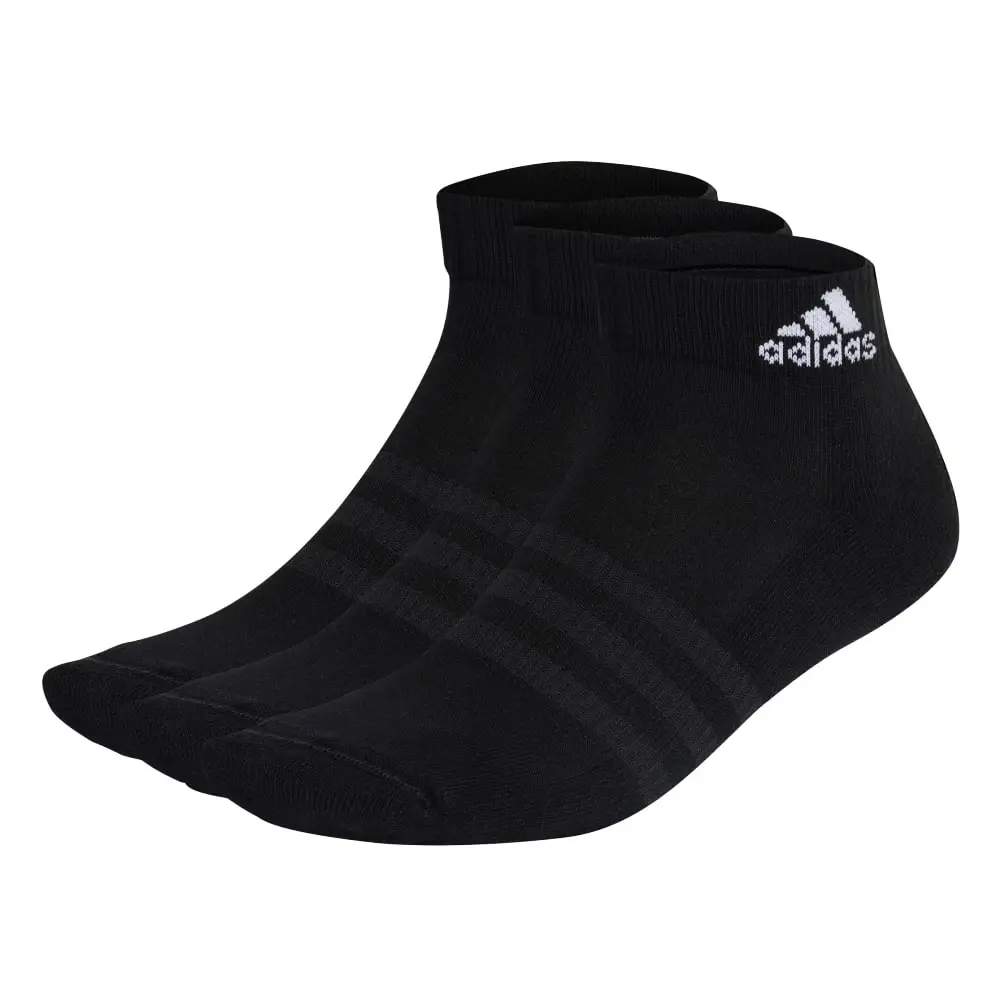 Ponožky adidas  Cushioned Sportswear Ankle Socks 3 Pairs Black M