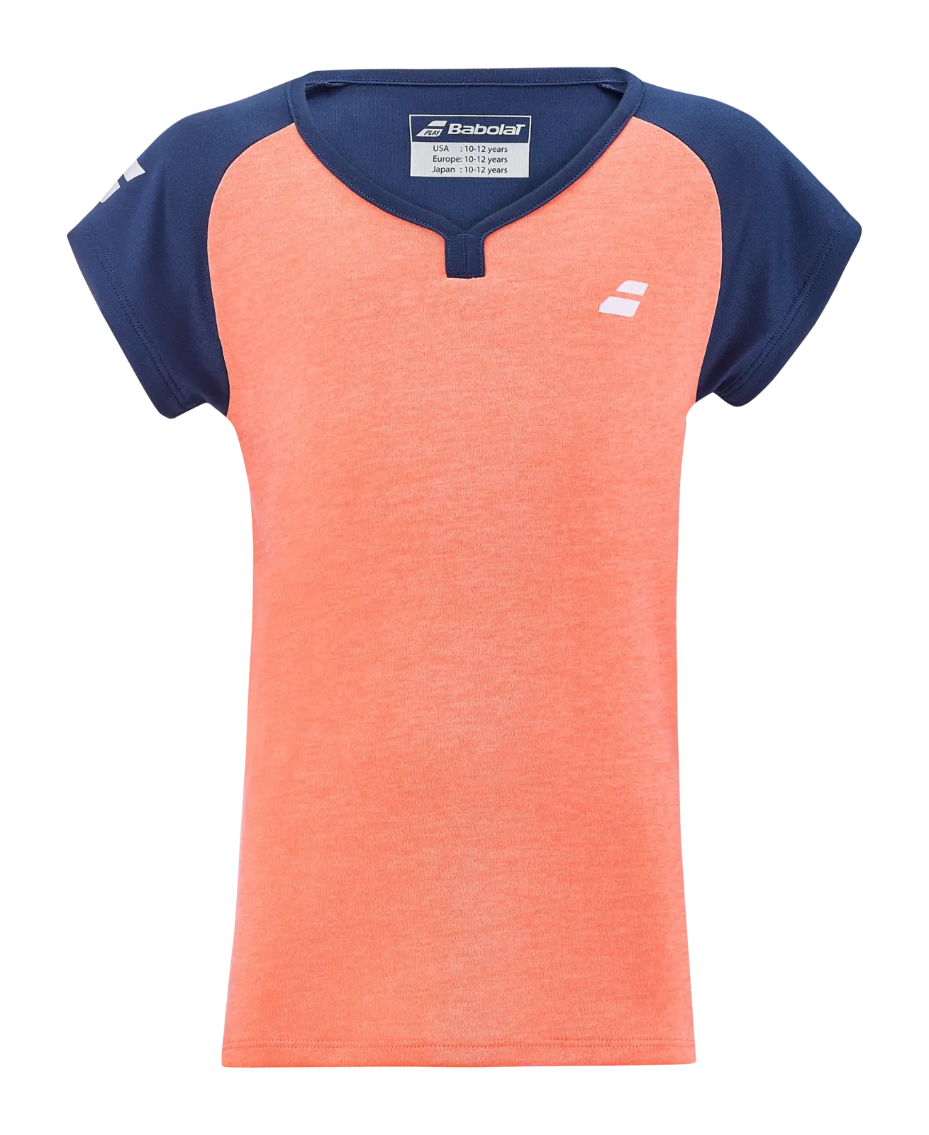 Dívčí tričko Babolat  Play Cap Sleeve Top Fluo Strike 8 - 10 let