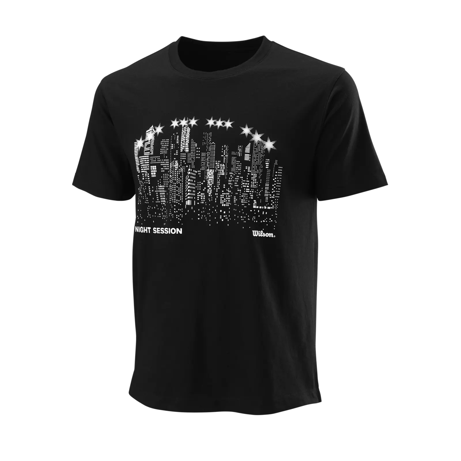 Pánské tričko Wilson  Night Skyline Tech Tee Black XL