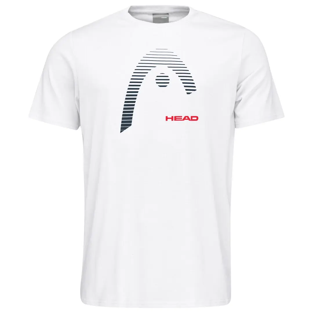 Dětské tričko Head  Club Carl T-Shirt Junior White 140 cm