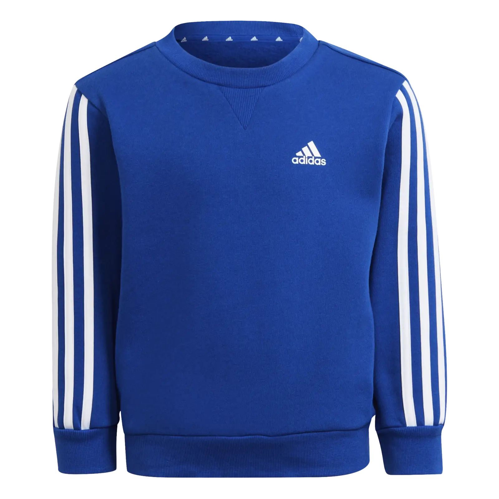 Dětská mikina adidas  Essentials 3-Stripes Crew Neck Royal Blue