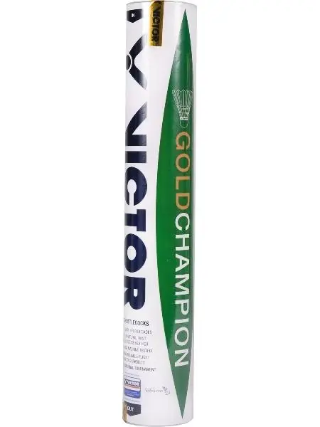 Péřové badmintonové míče Victor  Gold Champion (12 Pack)  rychlost 77 (do 11-21°C) - M