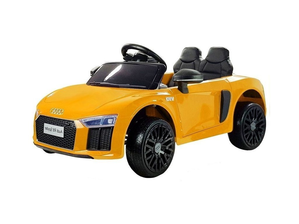 mamido Dětské elektrické autíčko Audi R8 Spyder lakované žluté