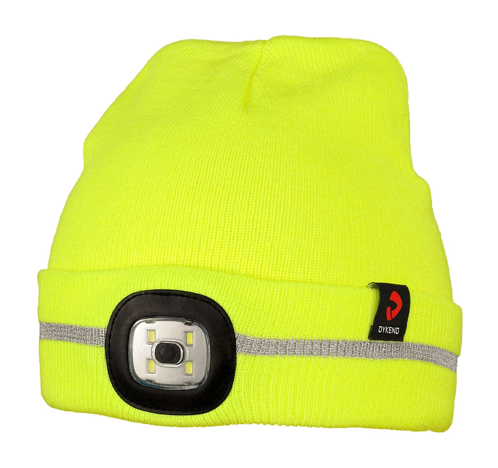 ALAPOX LED zimní čepice s LED světlem fluorescenční žlutá