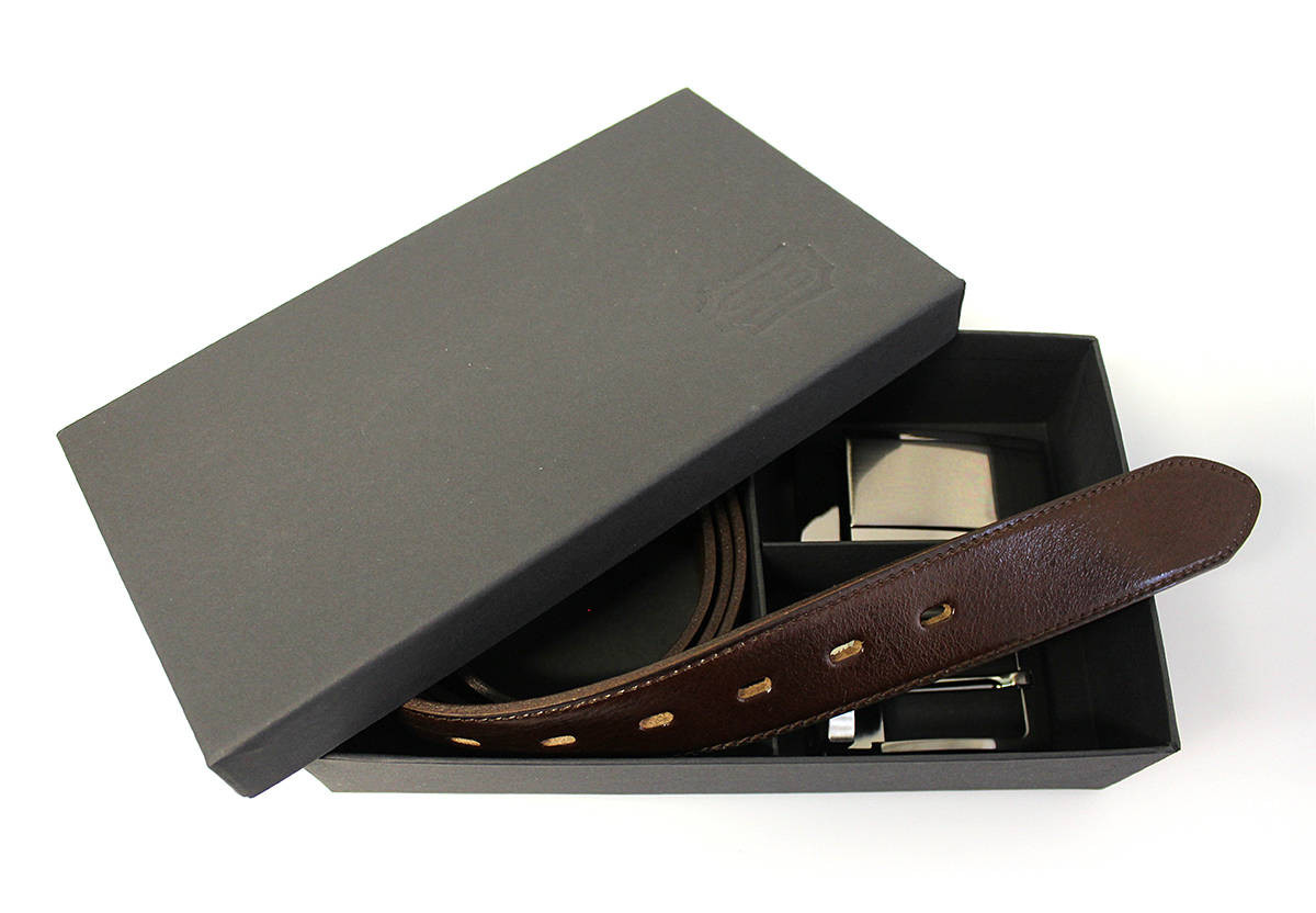 PENNY BELTS SET 506 35-020-22 A 4PS Pánský kožený opasek hnědý 95cm