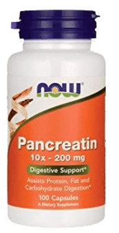 NOW FOODS Pancreatin 10X 200 mg 100 kapslí