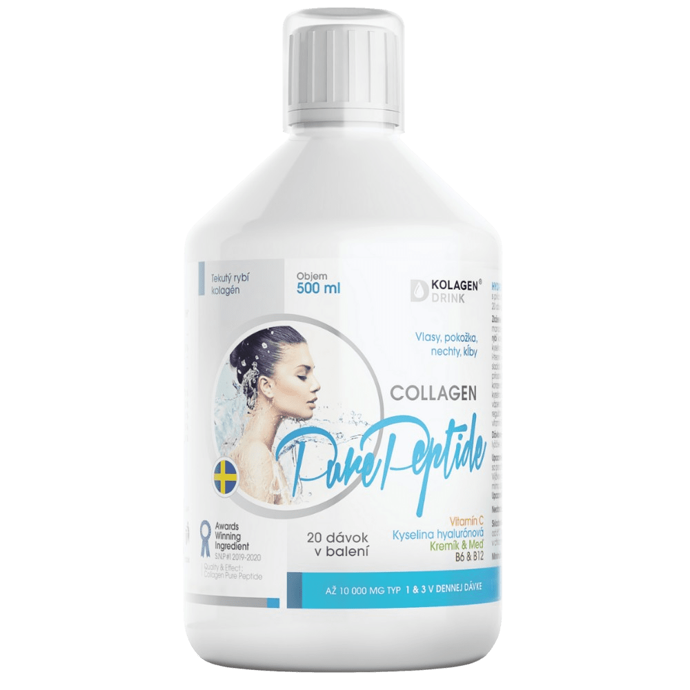 KOLAGENDRINK Collagen 10 000 Pure Peptide® hydrolyzovaný rybí kolagen 500 ml