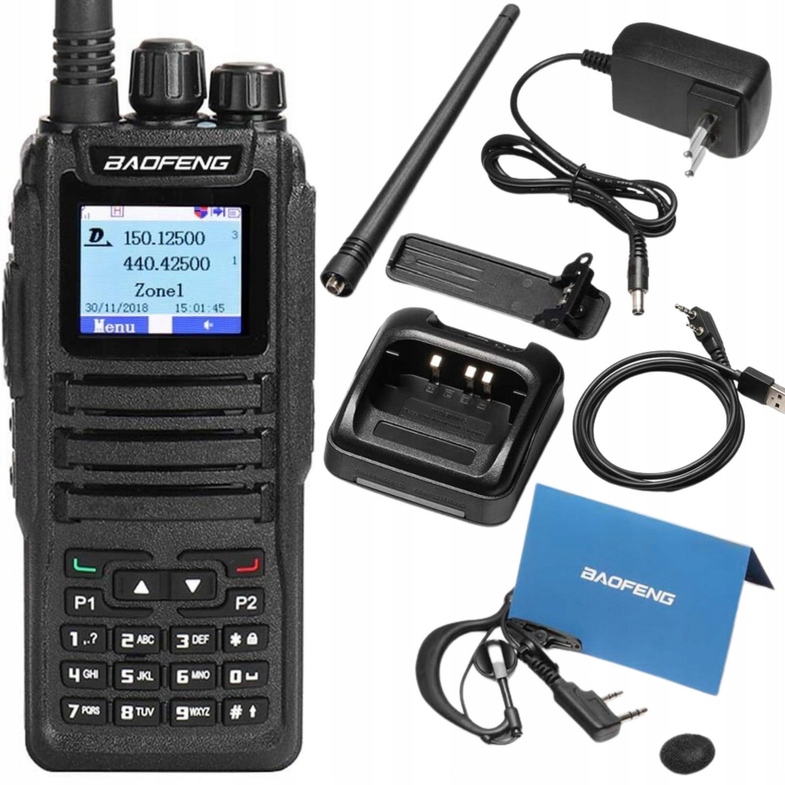 Baofeng DM-1701 radiostanice Dmr Tier II Vhf/uhf OpenGD77 Usb Kabel