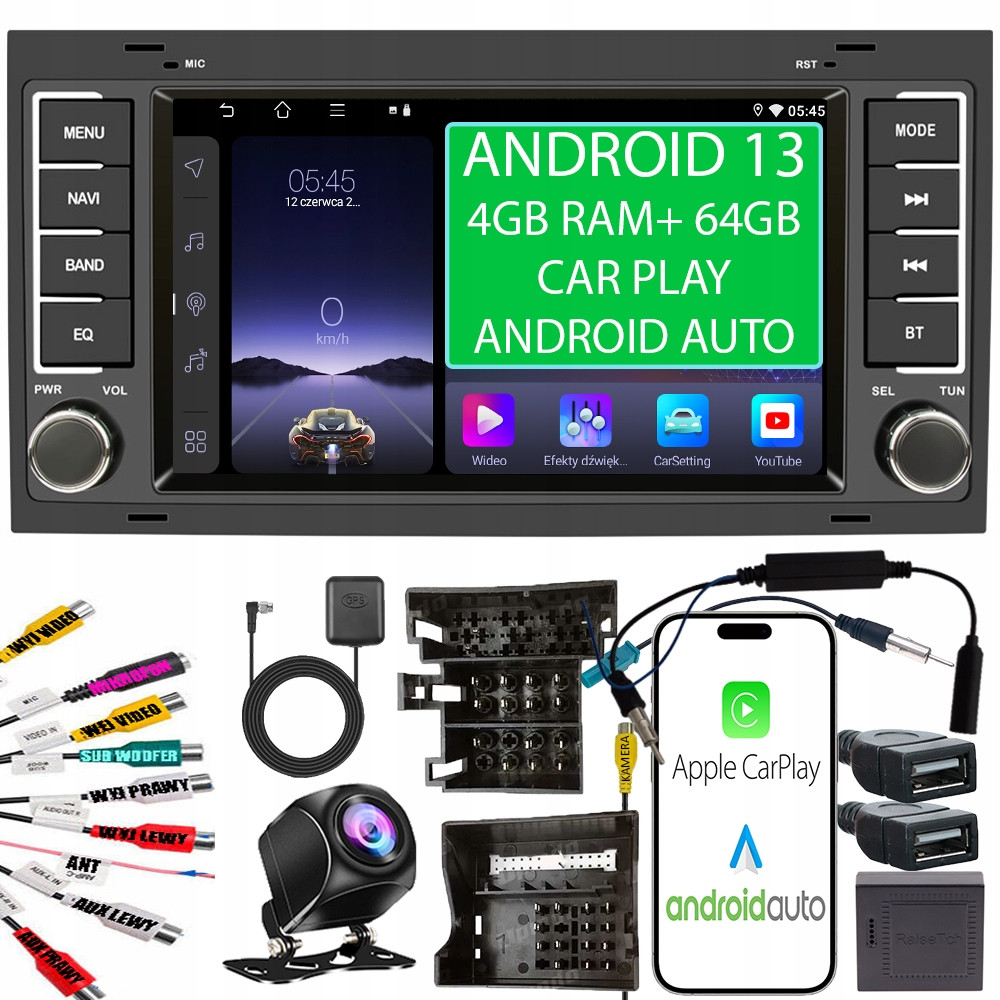 Android 4+64 Gb Vw Multivan T5 Touareg Car Play Android A