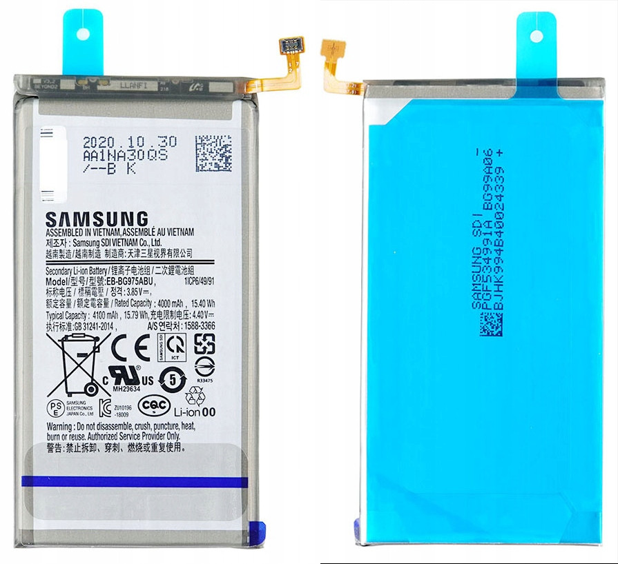 Originální baterie EB-BG975ABU pro Samsung Galaxy S10 Plus Service Pack