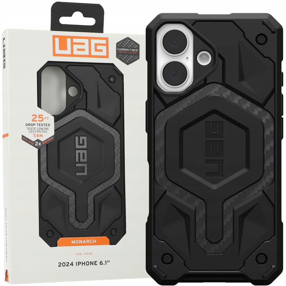 Pouzdro pro iPhone 16, Uag pancéřové, odolné na telefon, zadní kryt cover case