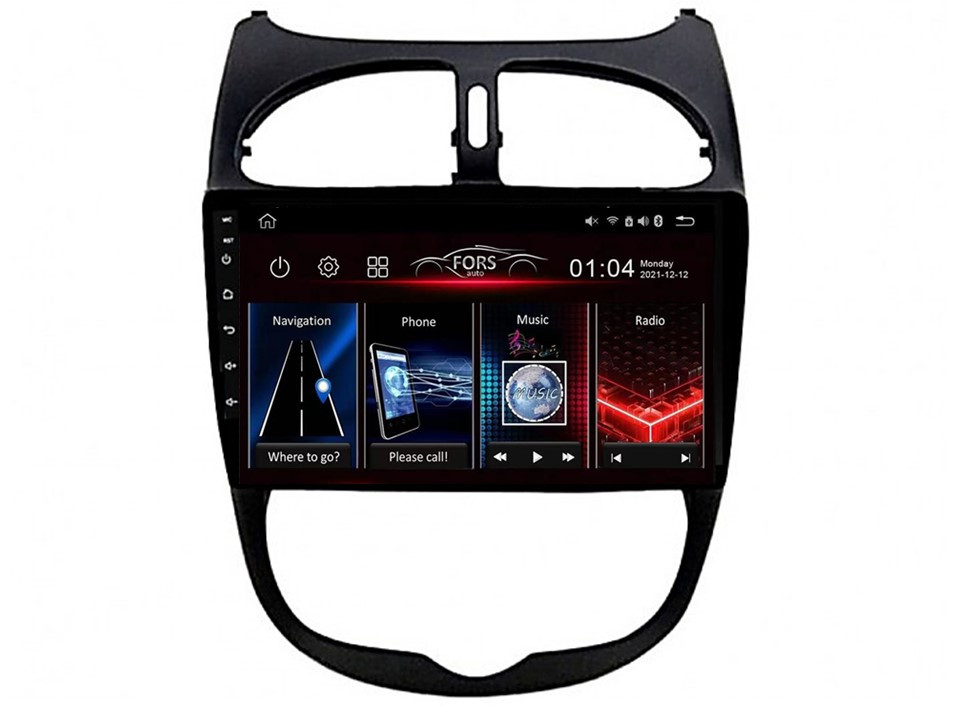Android rádio FS4-Max Peugeot 206 2002-2010 4/32 Carplay AndroidAuto 2K Dsp
