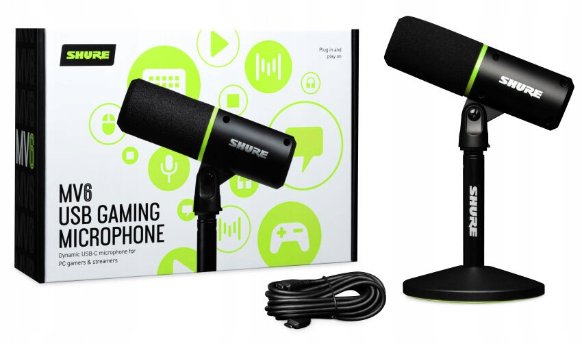 Shure MV6 Kardioidní Usb-c Dynamický Mikrofon Pro Hráče A Pc Streamery