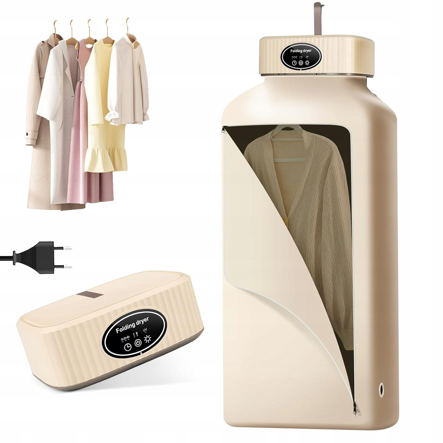 Přenosný Skládací Elektrický Sušák Na Prádlo Cestovní Sterilizace 600W