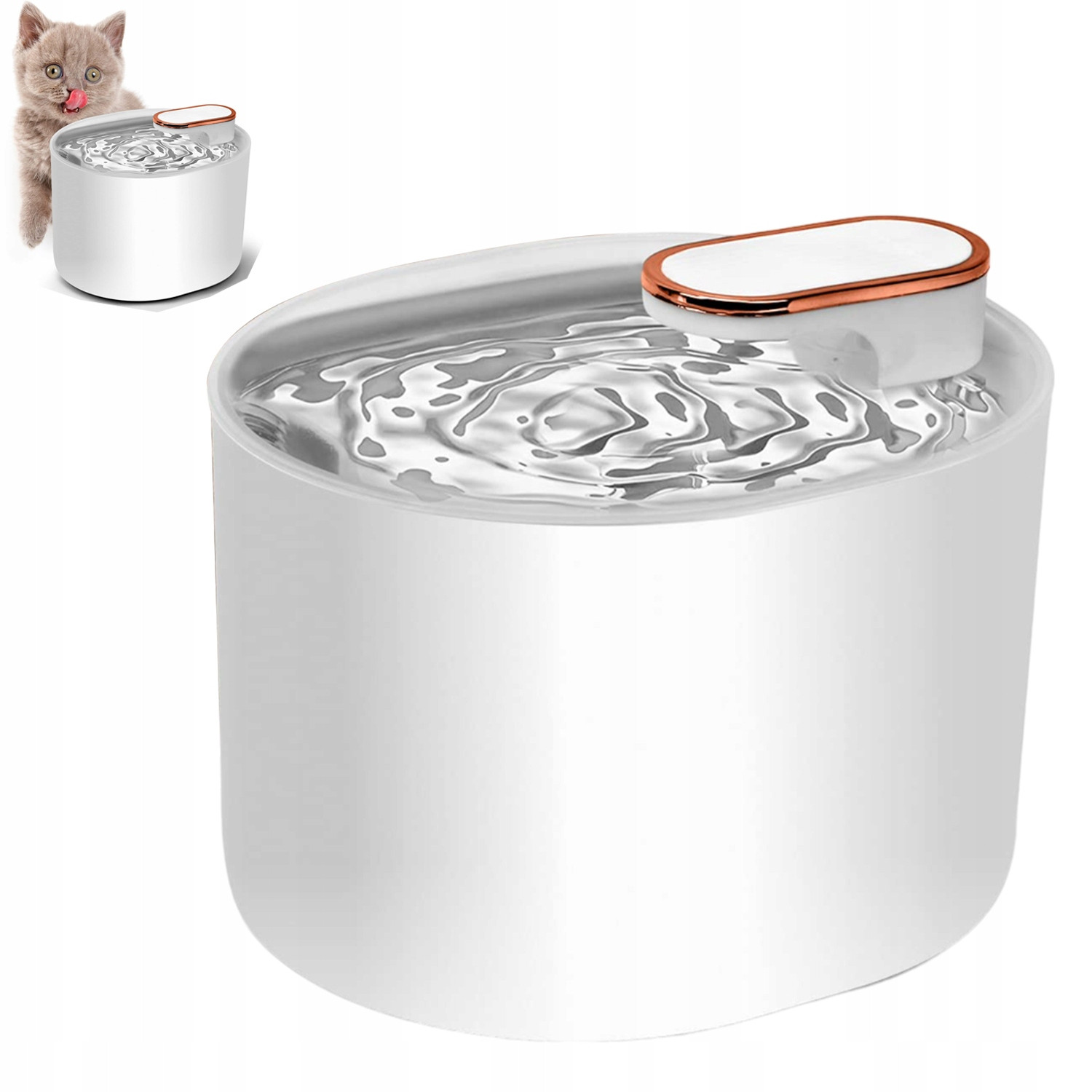 Fontána Vodní Pro Zvířata 3L S Tichým Režimem a Vestavěným Led