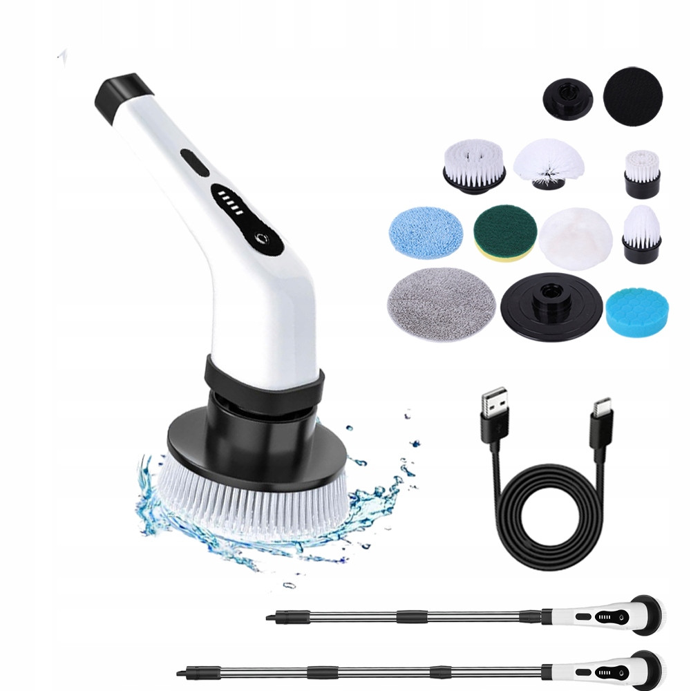 Rotační Kartáč Elektrický Mop Na Čištění Sada Do Koupelny 9V1