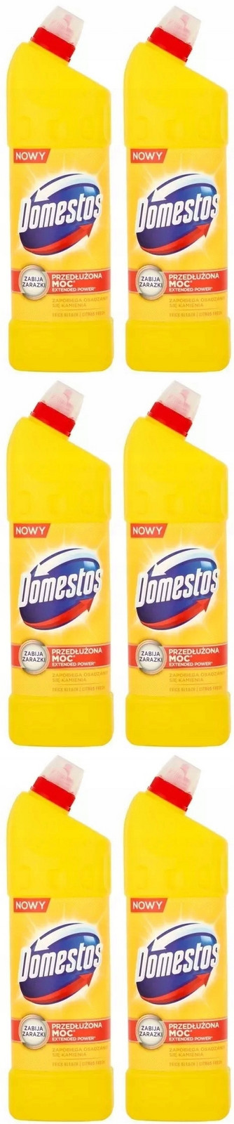 Domestos wc čistič citron 6x1l