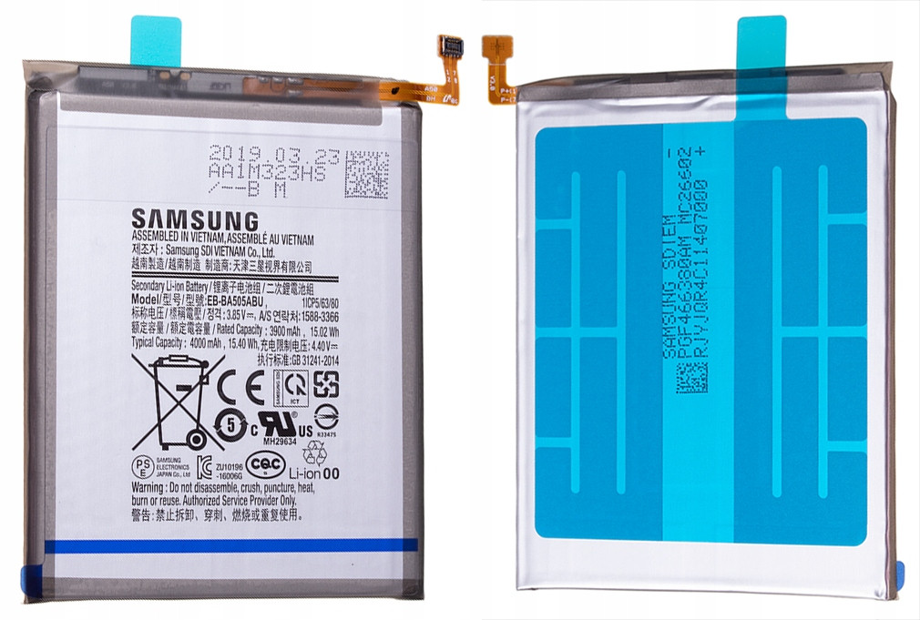 Baterie EB-BA505ABU pro Samsung Galaxy A50/A20/A30/A30s/A50s Servisní Balení