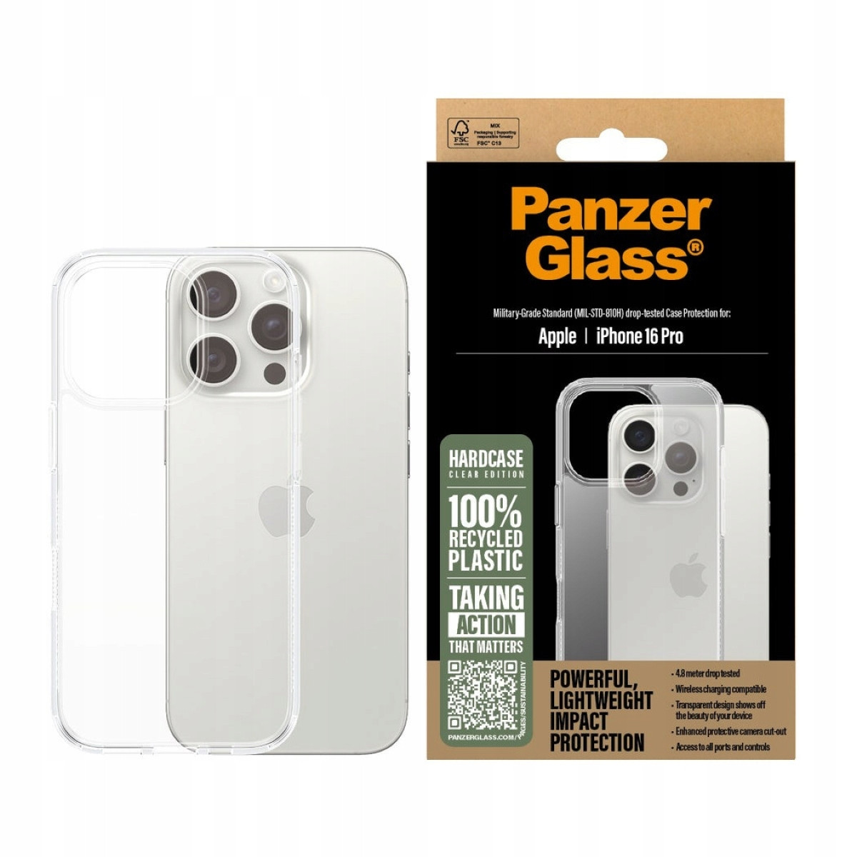 Pouzdro pro iPhone 16 Pro, PanzerGlass, case, cover, obal, zadní kryt, pouzdro