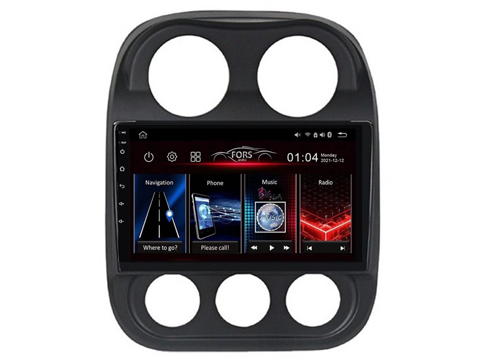 Rádio Android FS-Max4 Jeep Compass 2010-16 4/32 CarPlay Android Auto 8jádrový