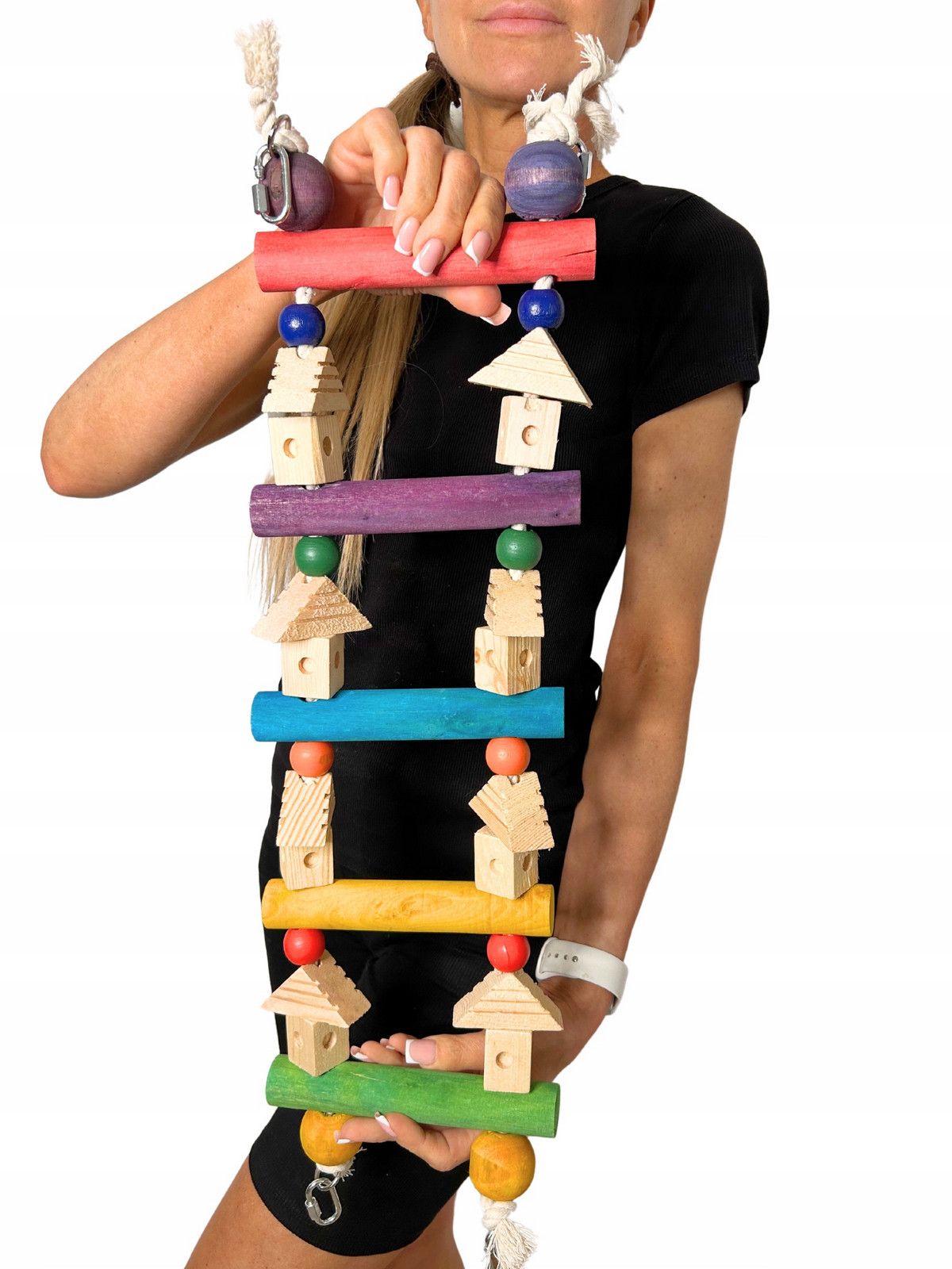 Domeček Žebřík hračka pro všechny papoušky