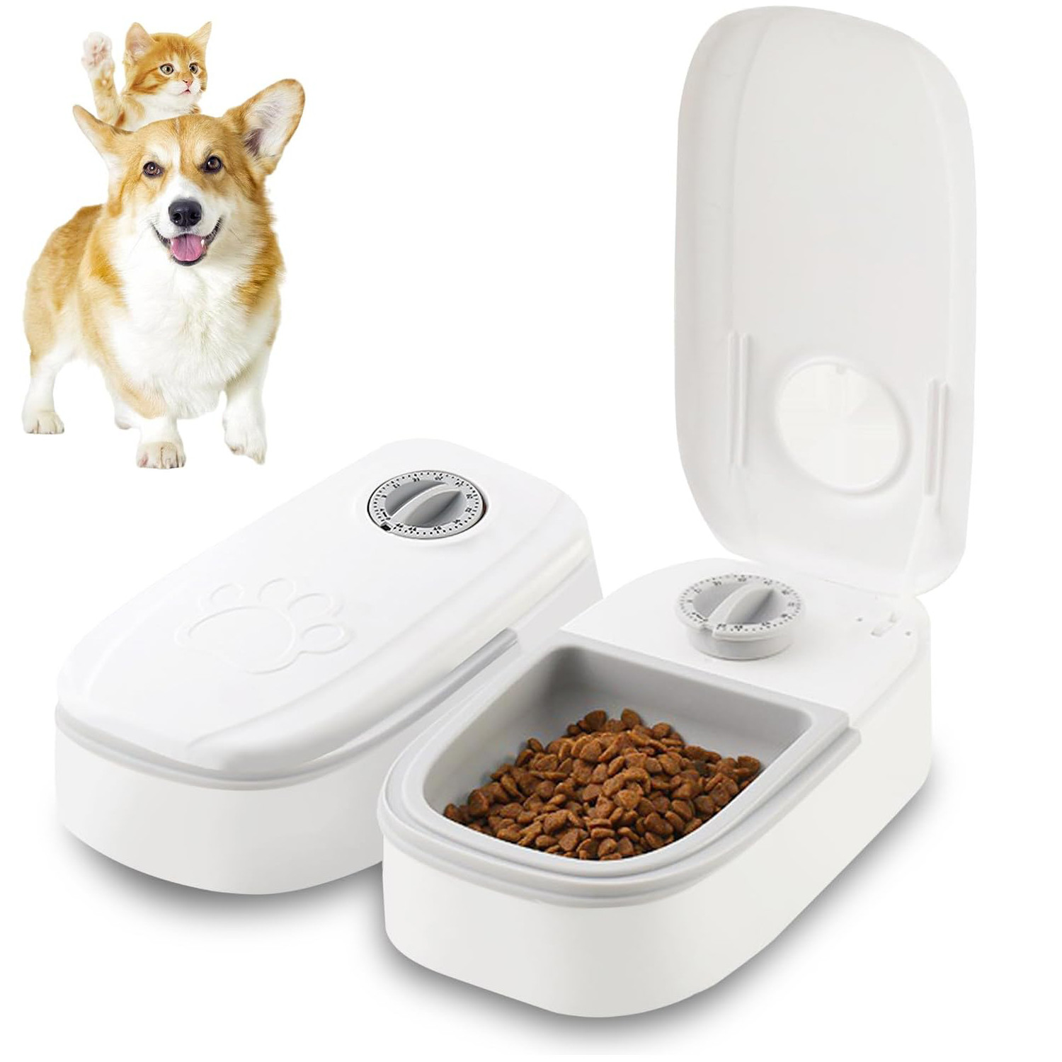 Miska Pro Psa Kočku Podavač Dávkovač Časovač Suchého Krmiva Časovač