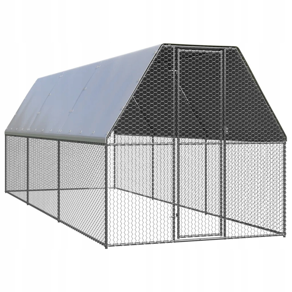 vidaXL Klec pro kuřata, 2x6x2 m, ocel galvanizovaná