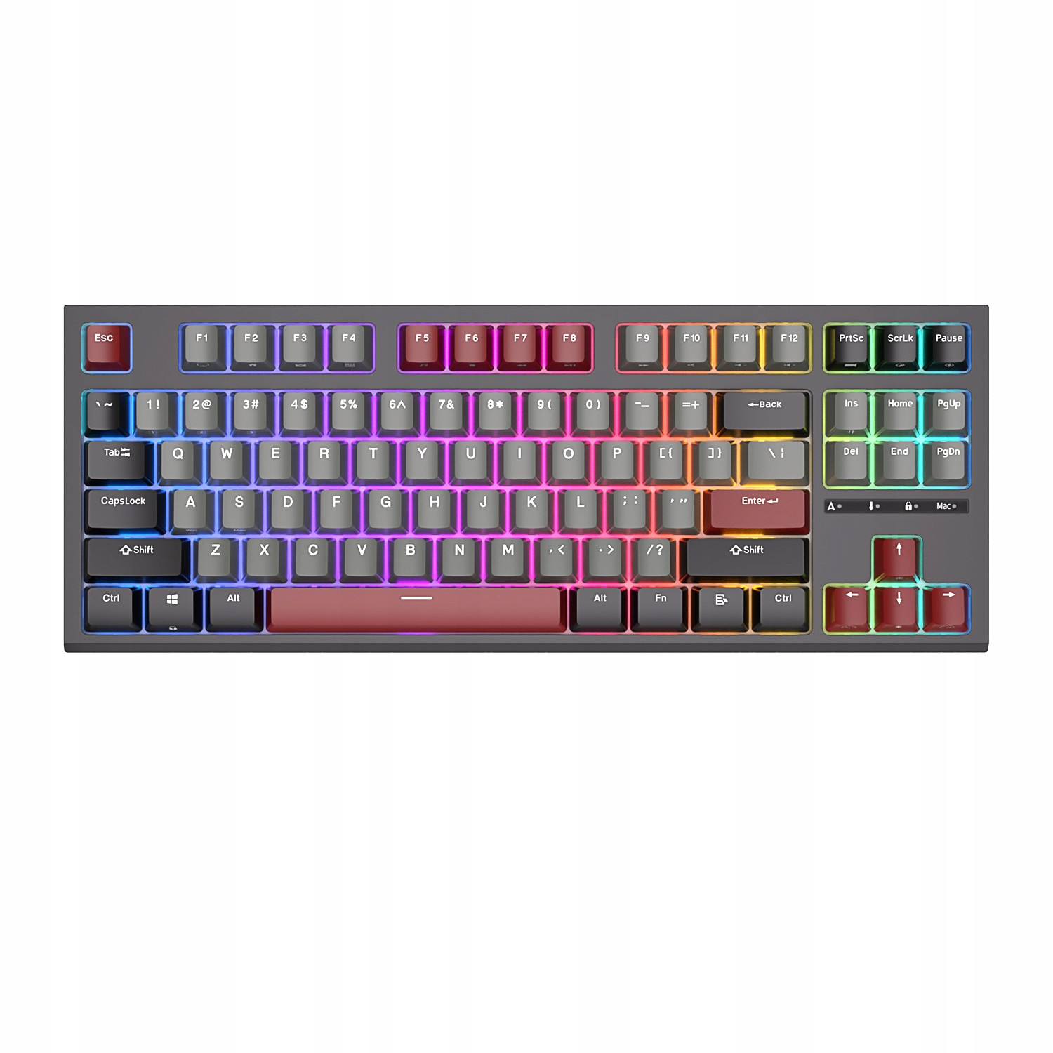 Mechanická Klávesnice Rk R87 Tkl Rgb Hotswap Brown Black Pro hráče Podsv