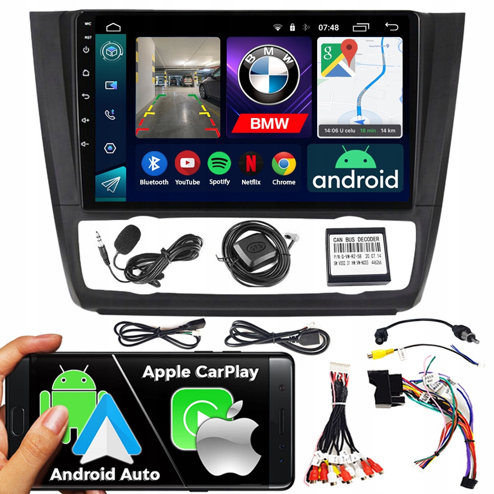 Autorádio Ncs RS-305 Bmw 1 E81 E82 E87 E88 Android Bt Navigace