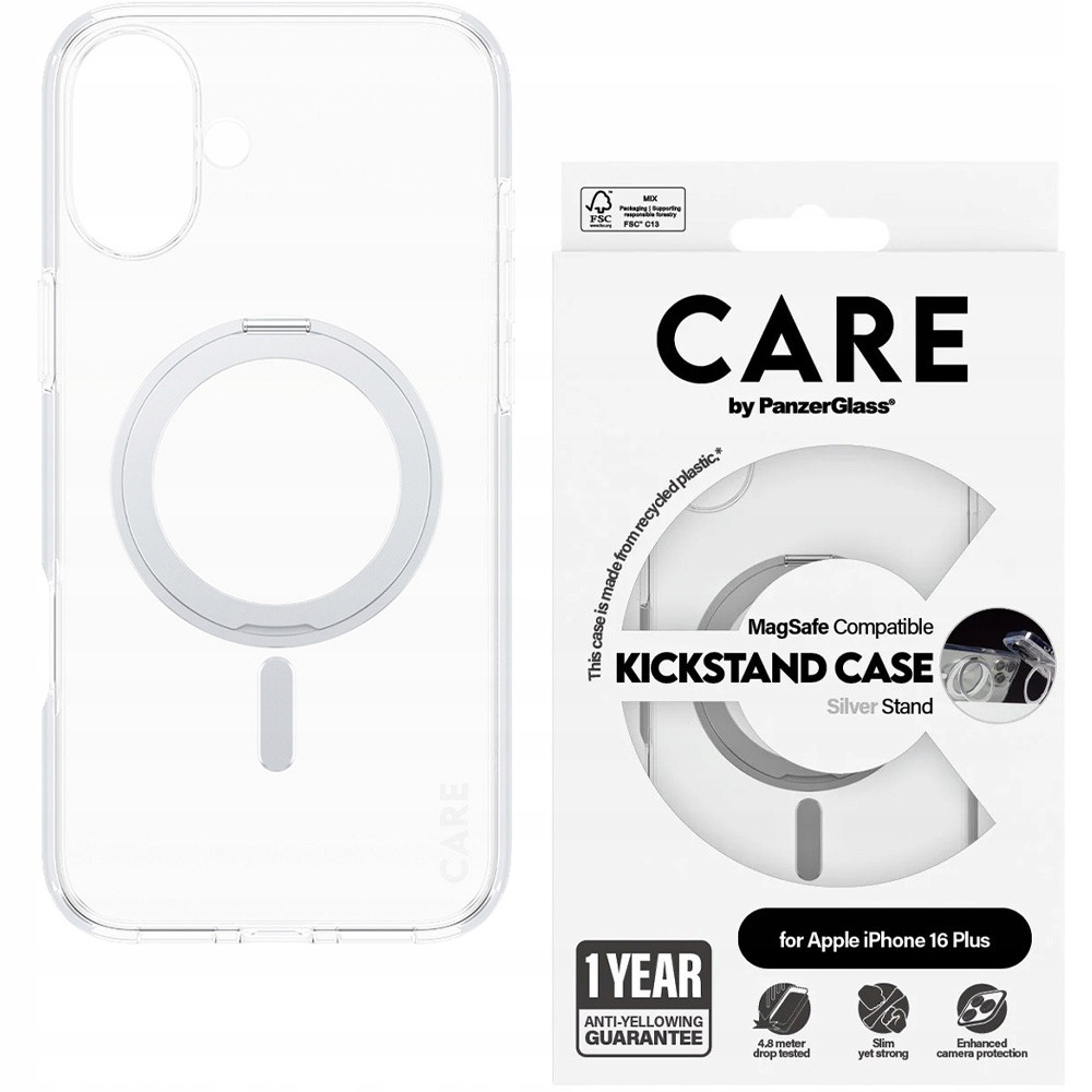 Pouzdro se stojánkem pro iPhone 16 Plus, pro MagSafe, PanzerGlass, pancéřové case