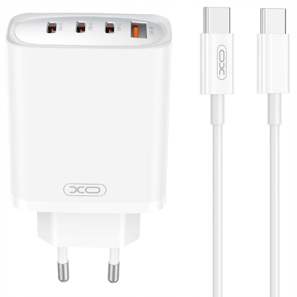 Rychlá Síťová Nabíječka 65W 3x Usb-c, 1x Usb-a 1M Usb-c Kabel