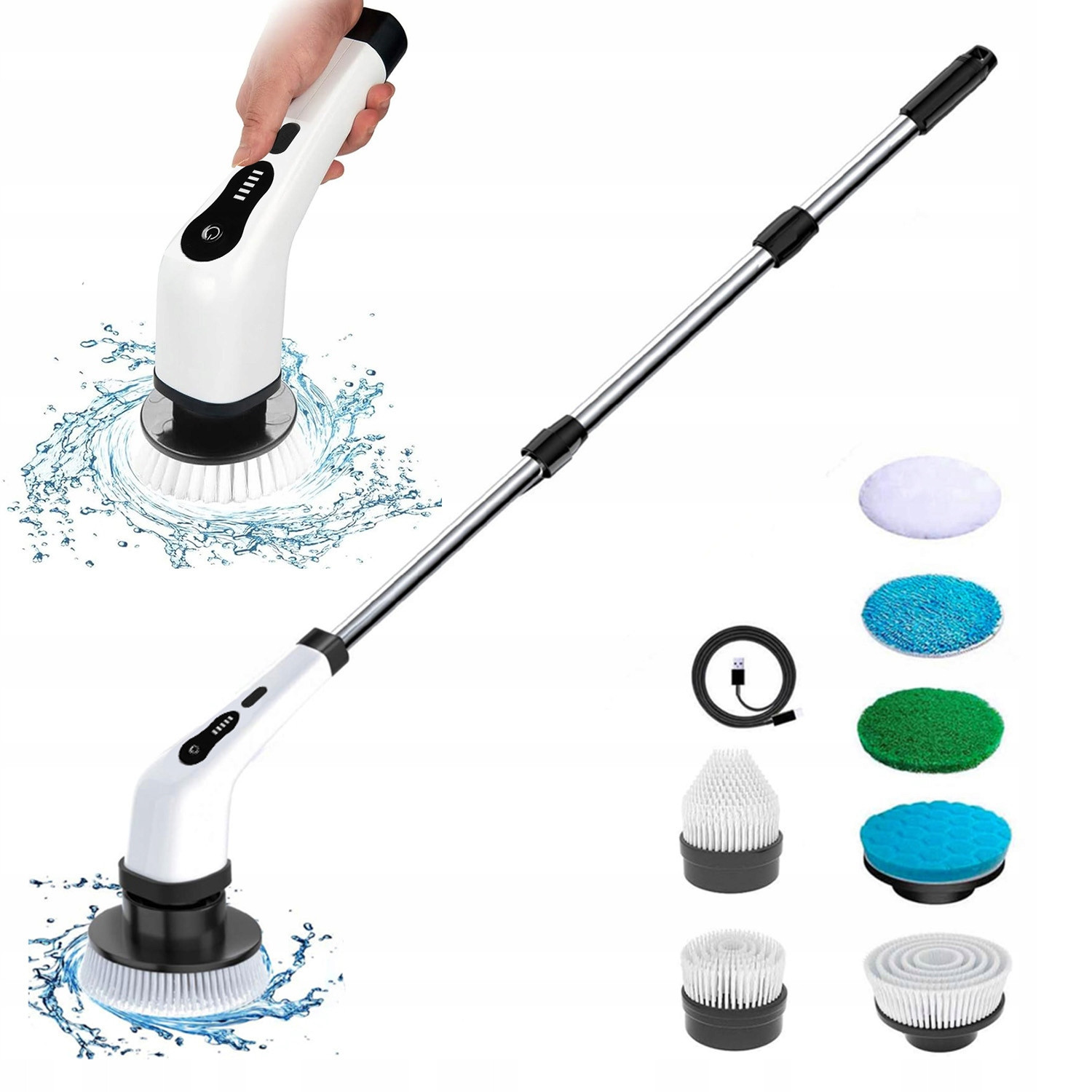 Mop Elektrický Čisticí Kartáč vířivý výplach Do Domácnosti Auta