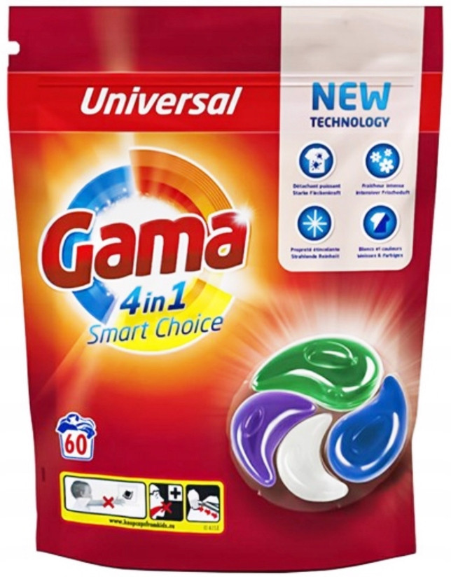 Kapsle na praníGama Vizir 4v1 Univerzální 60š- výroba Německo