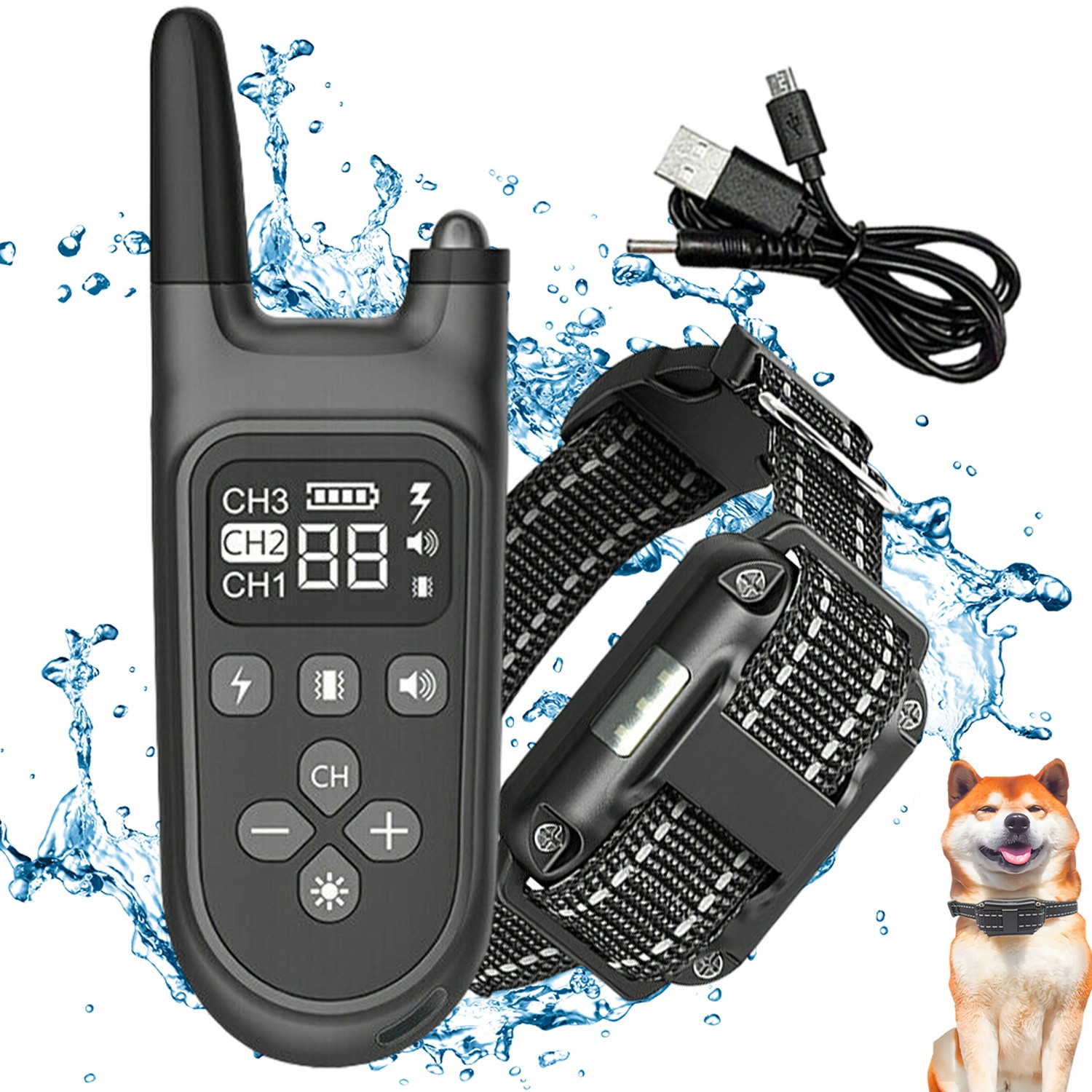 Elektrický Obojek Pro Psa Výcviková Nastavitelná Délka