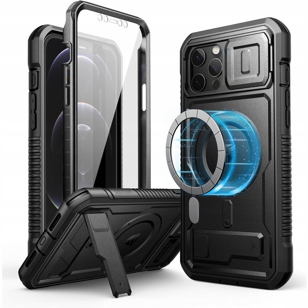 Pancéřové Pouzdro Dexnor Kickstand case s MagSafe pro iPhone 12 Pro Max s rychlým