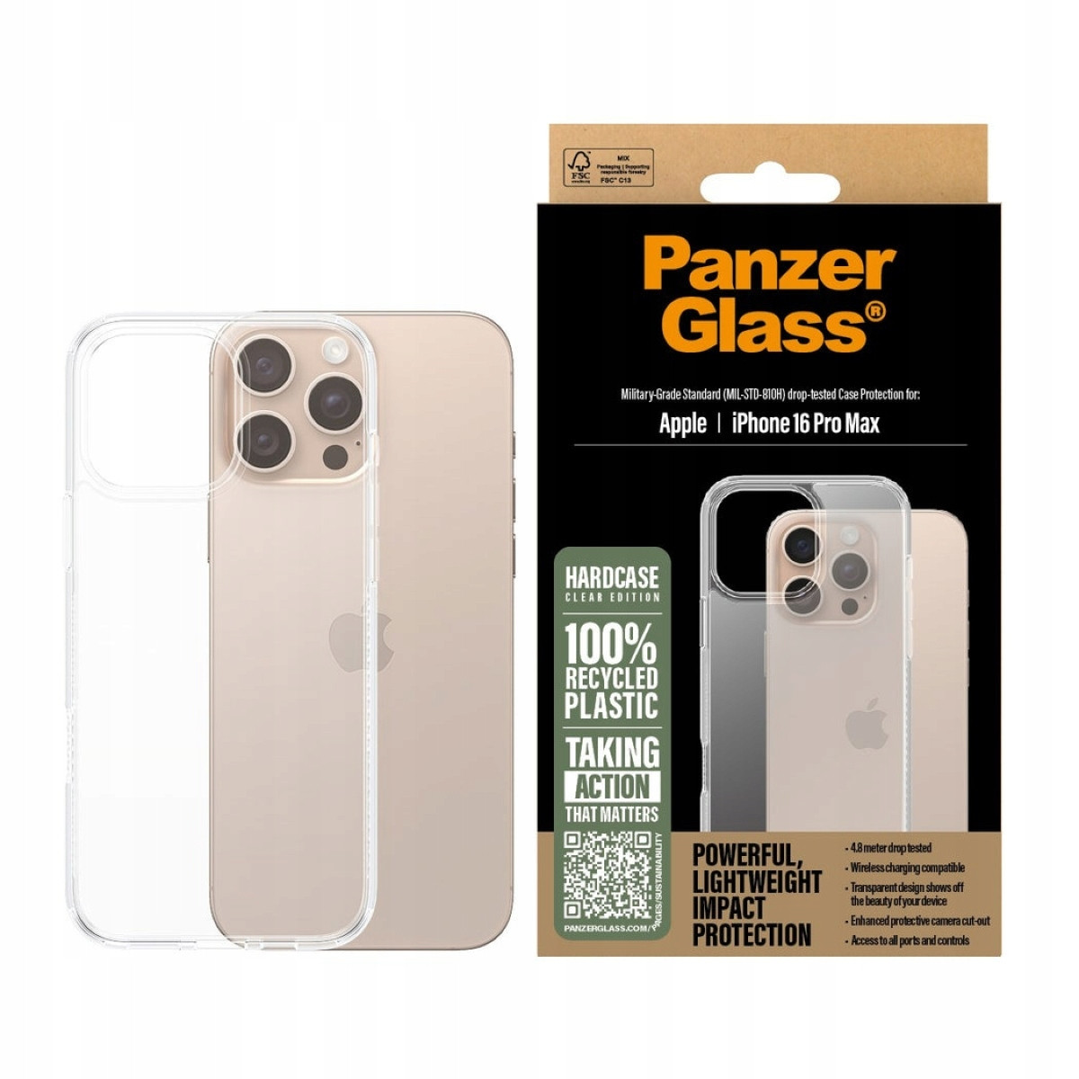 Pouzdro pro iPhone 16 Pro Max, PanzerGlass, case, cover, obal, zadní kryt
